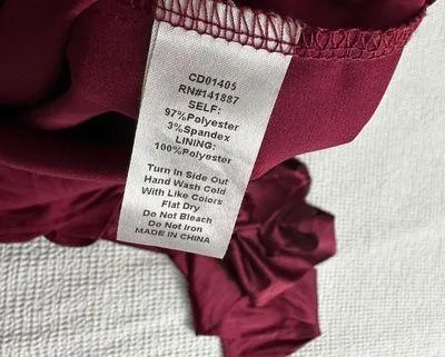 TCEC burgundy one sleeve satin mini dress - Image 5