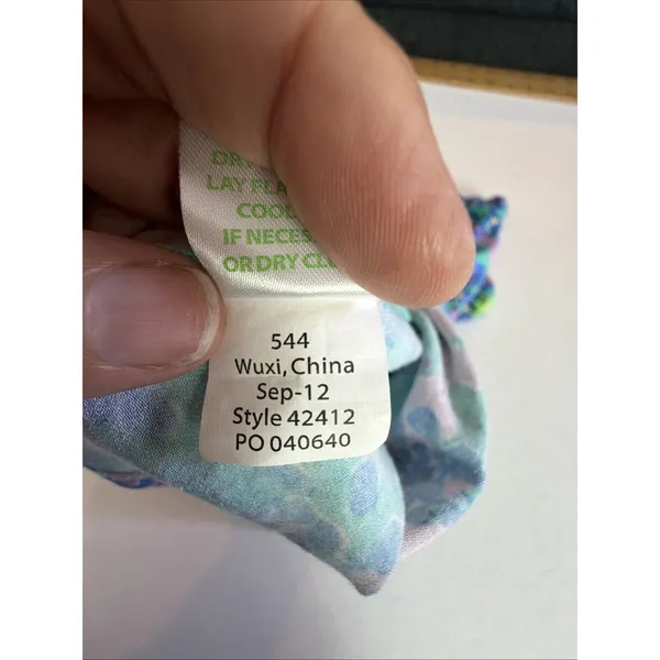 Lilly Pulitzer Strapless mini Dress Blue Floral womens XS preppy festival beach - Image 8