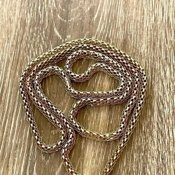 Long gold tone thick chain necklace - Image 6