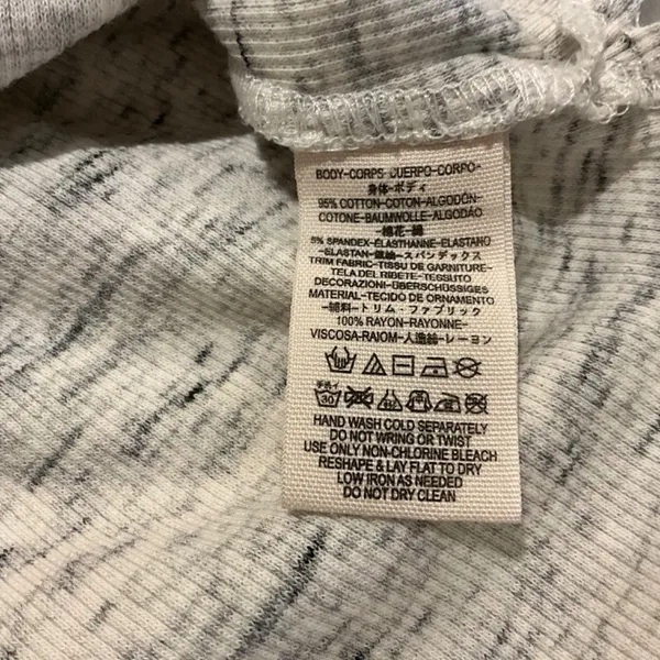 FREE PEOPLE We the Free Cotton Spandex TANK TOP Gray White Size S - Image 8