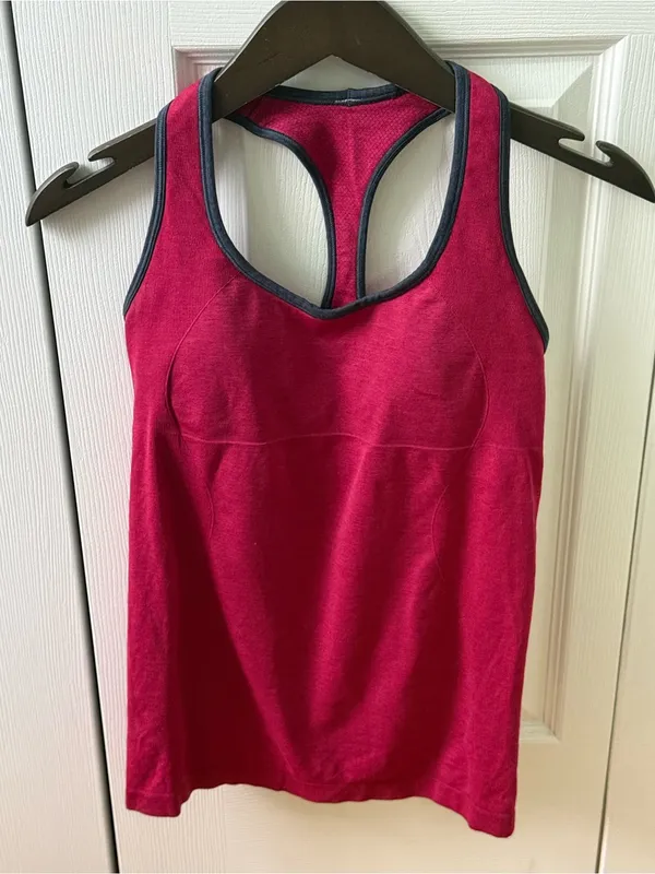 Lululemon Ebb & Flow Racerback Tank in Heathered Bumble Berry Heathered Inkwell - Image 3