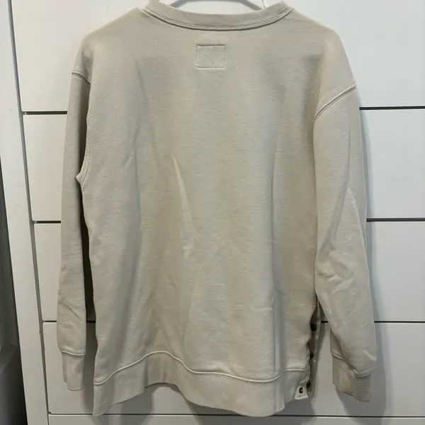 Abercrombie & Fitch Cream Crewneck Sweatshirt - Image 3