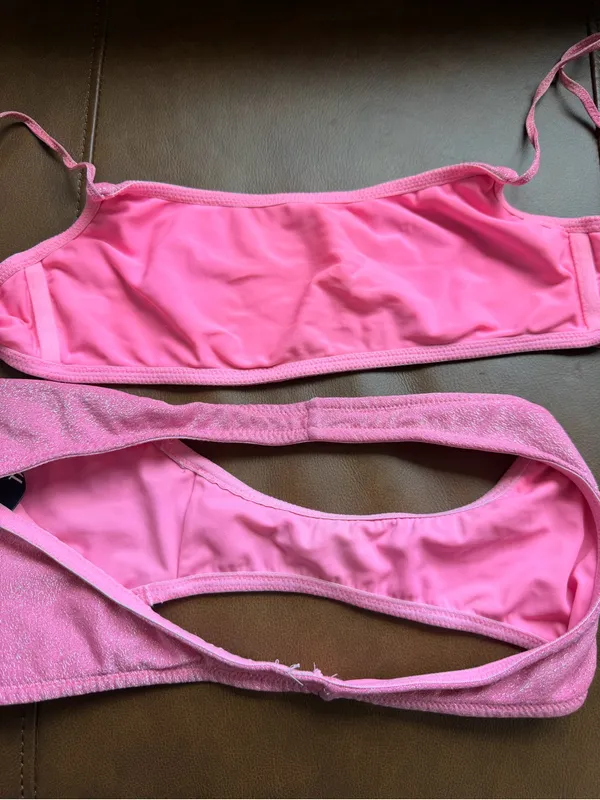 Triangl Mica Pitaya Sparkle Pink Bikini Size Large Bottom Medium Top - Image 13
