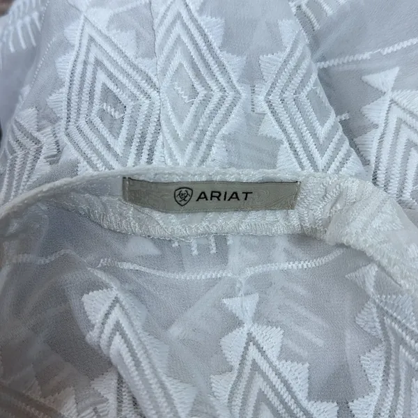 ARIAT Western Embroidered Double‎ Layer Undress White Size Medium - Image 8