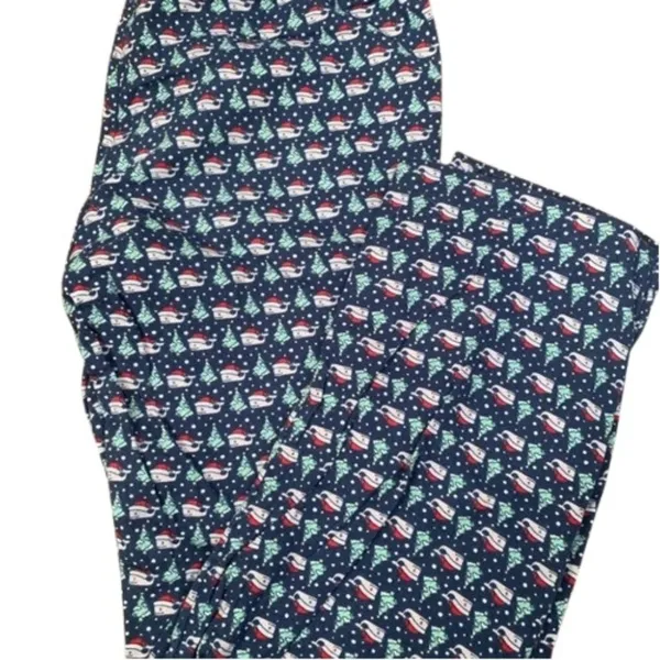NWT Vineyard Vines Womens Size Small Santa Whale Stretch Cotton Lounge Pants NEW - Image 3