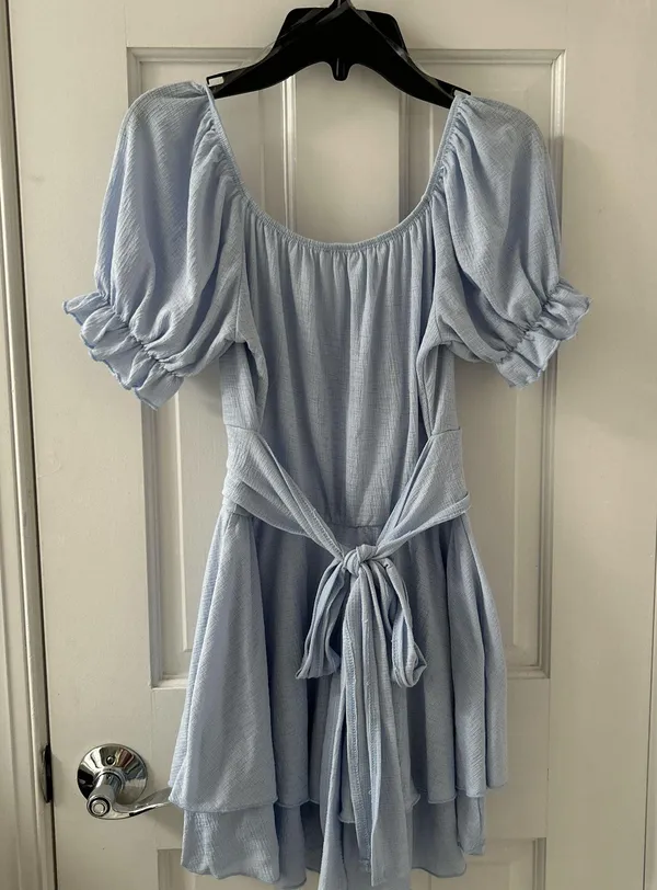 Haisley Double Layer Romper Blue - Image 2