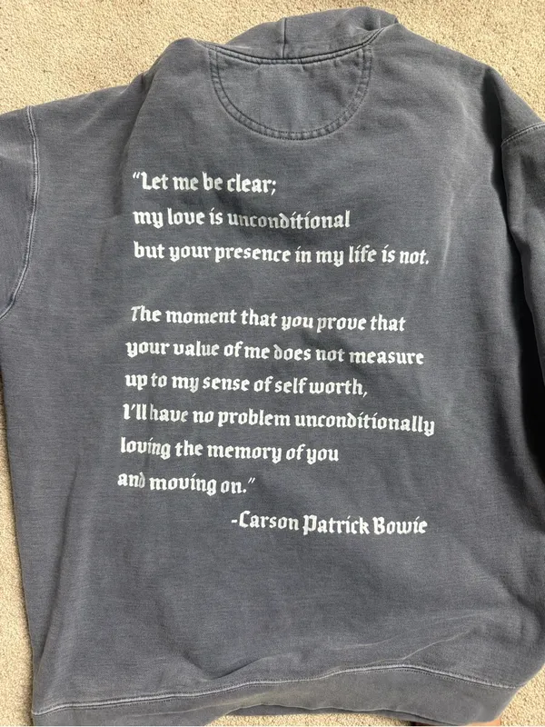 Boys Lie Charcoal Sweatshirt with Cherub Graphic - Image 2