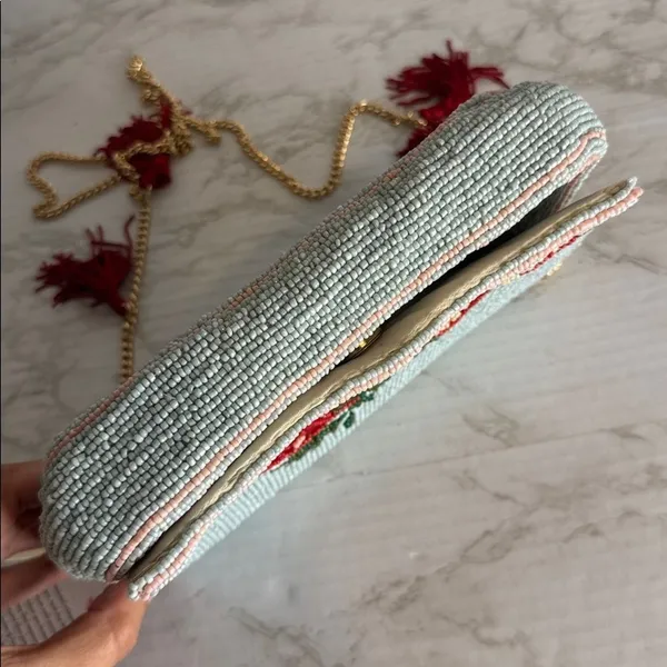 Beaded Tomato Fruit Crossbody Bag Tassels Multicolor NWT Anthropologie viral bag - Image 7