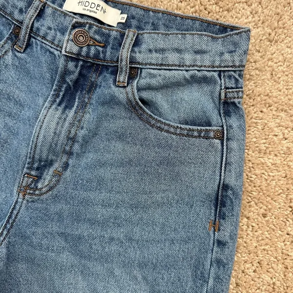 Women's HIDDEN Los Angeles Wide Leg Blue Jeans size 25 - Image 2