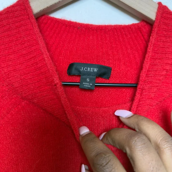 J. Crew Women Roll Neck Alpaca‎ Merino Wool Sweater Small Preppy Lightweight - Image 5