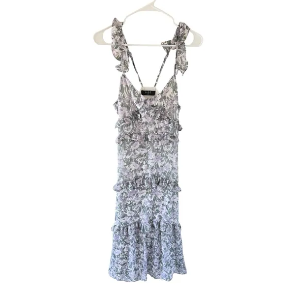 Tuckernuck O.P.T Ingrid Purple Floral Ruffle Midi Dress - Image 7