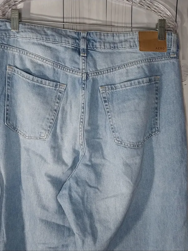 Aeropostale High Rise Y2K 90’s Style Skater Grunge Casual Wide Leg Jeans - Image 7