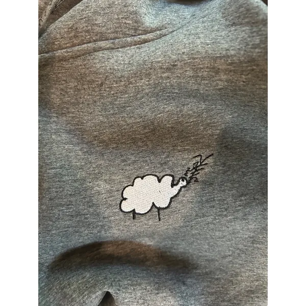 SLEEP SHEEP Plaine Hoodie Gray Sherpa Lined Full Zip Jacket M Streetwear Casual - Image 4