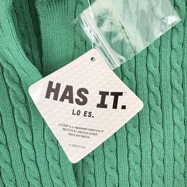 L.L. Bean Women's Kelly Green Spring Cardigan Sweater Small Regular‎ NwT - Image 8