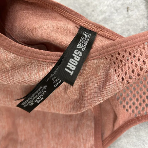 PINK Victoria's Secret Seamless Lightly Lined Sports Bra Size Medium Mesh - Image 4