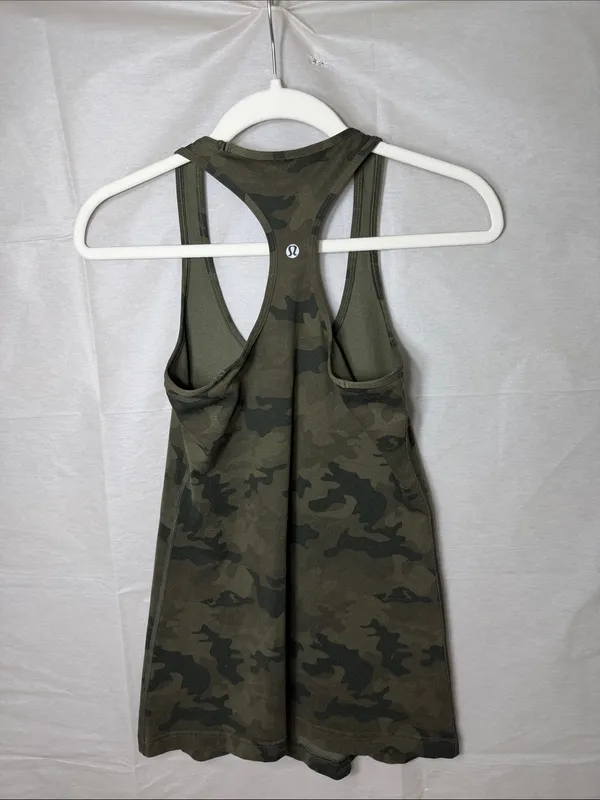 lululemon athletica Green Camo Racerback Tank - Image 3