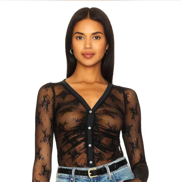 Free People Intimately Lady Lux Bodysuit Pink M - Image 2