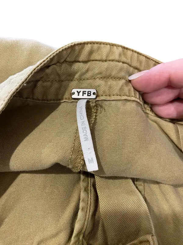 Young Fabulous & Broke Drawstring Cargo Joggers Beige Size M Neutral Coastal - Image 3