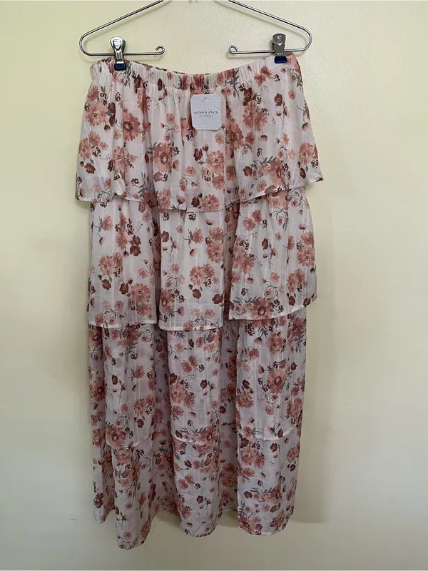 NEW Altar’d State Floral Evara Tiered Midi Skirt Size Large NWT - Image 3