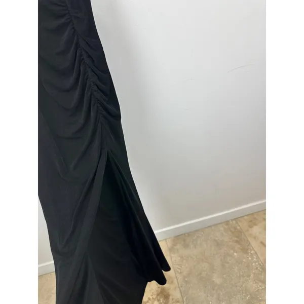 Lulus Especially Breathtaking Black Ruched One-Shoulder Maxi Dress Formal L NWT - Image 9