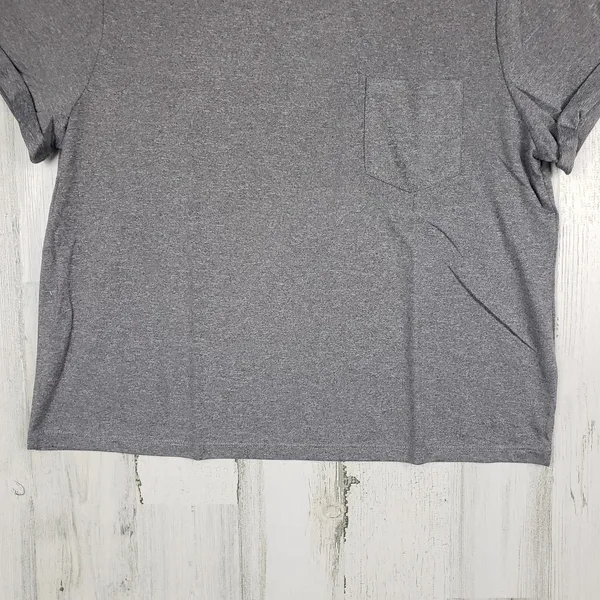 NWT Iris & Ink Gray Graphic Pocket Short Sleeve T-Shirt Women's Size Medium - Image 3