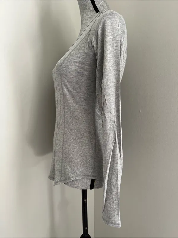 Lululemon heather grey between the lines long sleeve top - Image 2