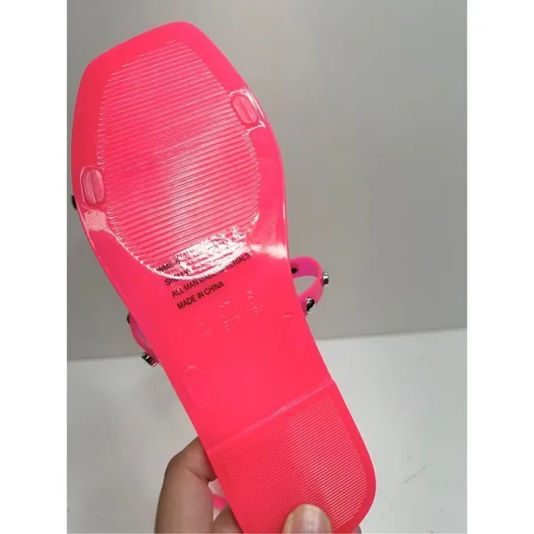 Dolce Vita Jelly Sandals Womens Size 6 Neon Pink‎ Slip On Shoes NEW - Image 10