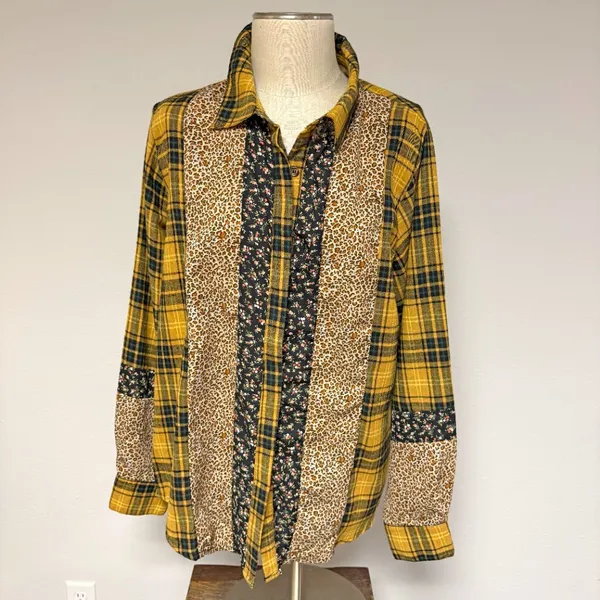 Gimmicks Plaid Pieced Shirt - Image 5