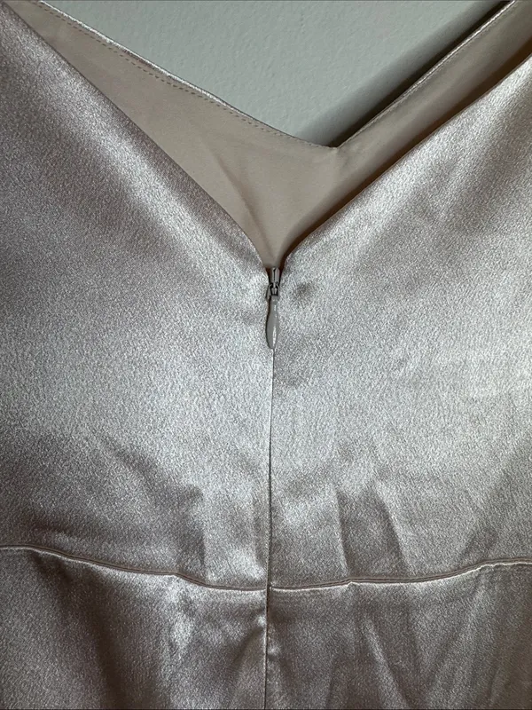 Birdy Grey Bridesmaid Catherine Shiny Strapped Maxi Dress in Champagne size S - Image 8