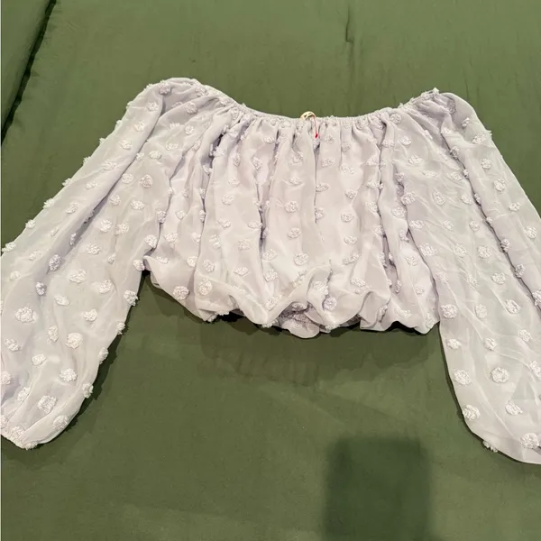 Miami Lavender Off-Shoulder Blouse - Image 2