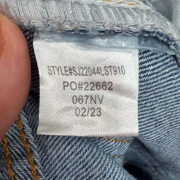 S.O.N.G. 9 29 Jeans Wide Leg Distressed High Rise Button Fly Boho Grunge Punk - Image 9