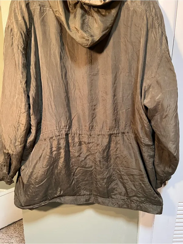 Robert Stock Women's Size Large Jacket Dark‎ Green Full Zip Snap Shoulder Pads - Image 8