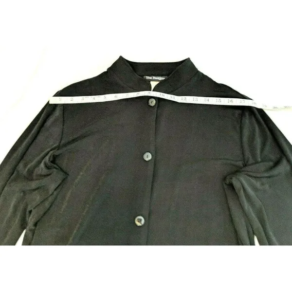 Paragon Large Black  Polyester Blend  Button Down Jacket Dress 22h - Image 10