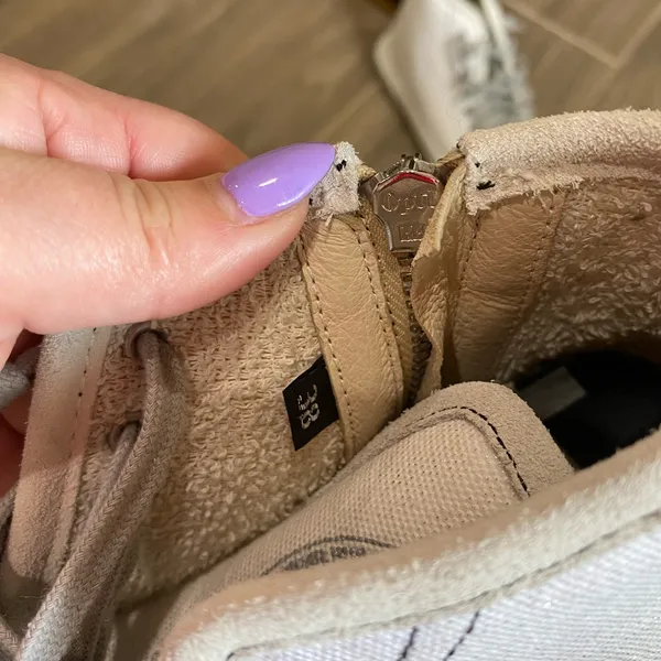 P448 Sally High Top Sneakers Cream‎ Snake Print Leather EU 38 - Image 5