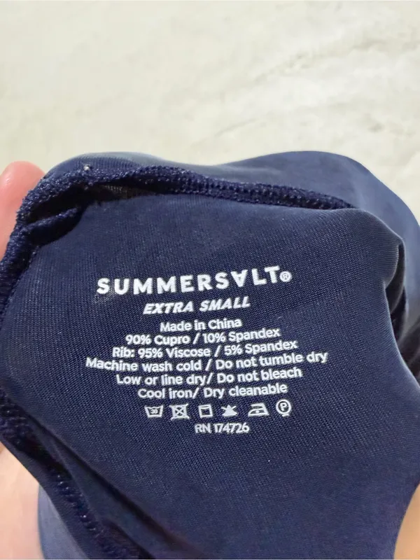 Summersalt Navy Drawstring lounge Pants with Black Side Stripe XS - Image 5
