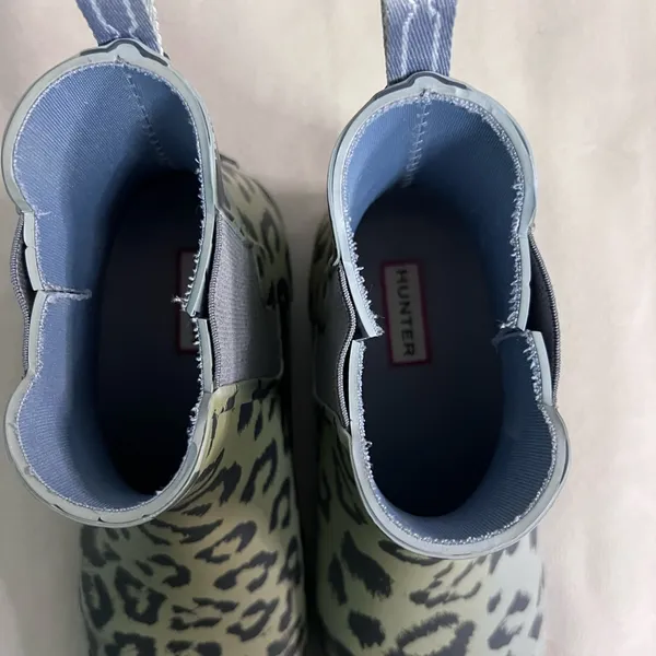 🐆🌿 HUNTER Leopard Print Chelsea Rain Boots US 9 EU 40/41 🐆🌿 - Image 2