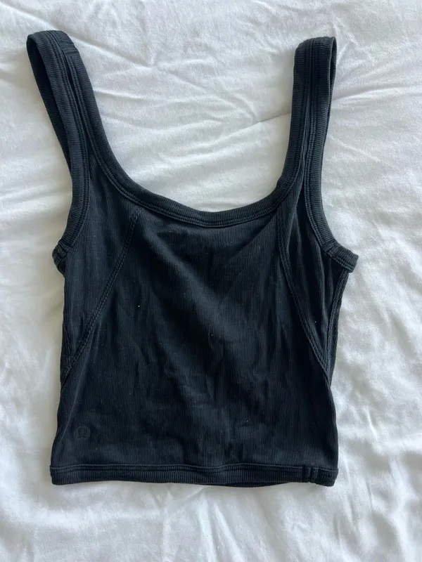 Lululemon Black Ribbed Square Tank - Women's - Image 2