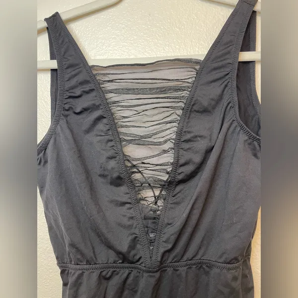 Victoria's Secret Black Mesh Detail Open Back Bodysuit Size S‎ - Image 5