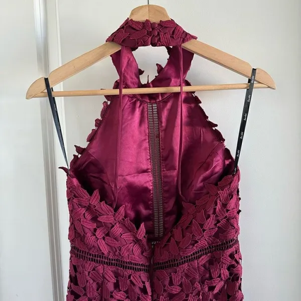 Bardot Gemma Dress Burgundy - Image 9
