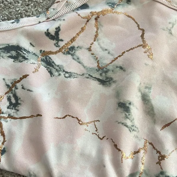Victoria’s Secret PINK Marble Sports Bra Pastel Gym Top Racerback Size Large Y2K - Image 2