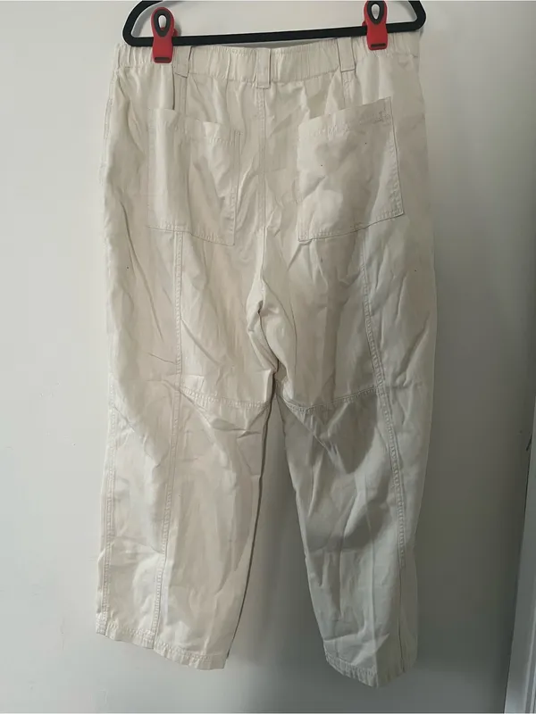Universal Threads Cream Beige Baggy Utility Pants Large Hiking Outdoors Gorpcore - Image 3