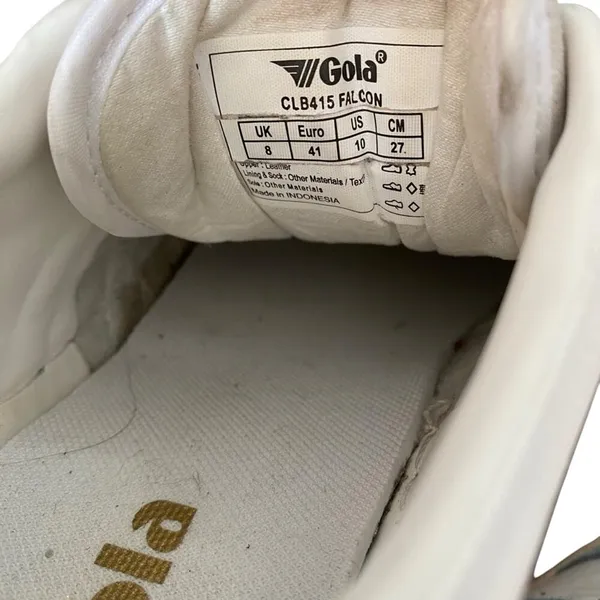 Gola Falcon White Blue Lavender Leather Classic Sneakers size 10 - Image 8