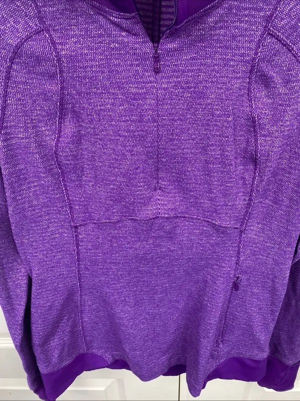 Lululemon Runderful Jacket 1/2 Zip Purple Women’s Pocket Thumbholes 8 outerwear - Image 3
