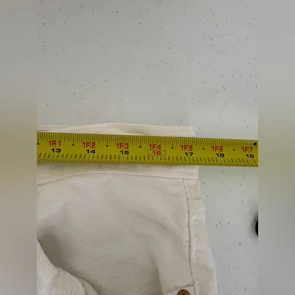 Levi’s‎ 501 White Distressed Button Fly Jeans Size 32 EUC - Image 10