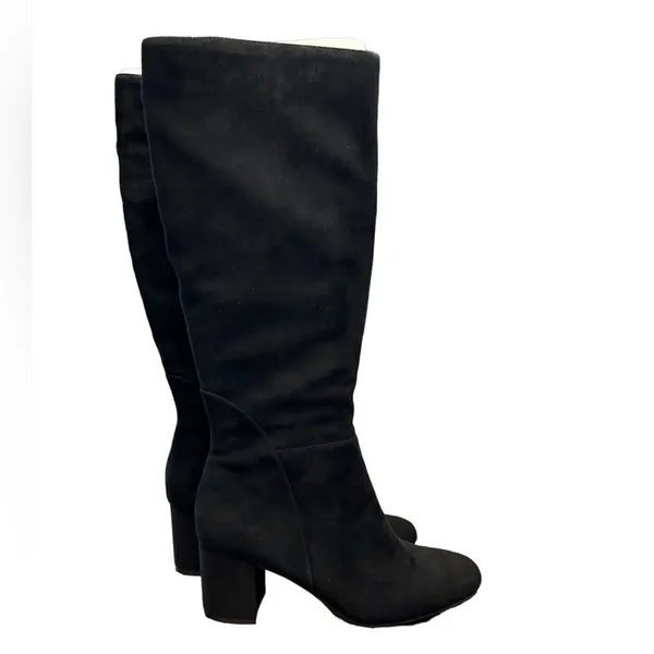 NWT INC Black Suede Knee High Boots Size 9 - Image 2