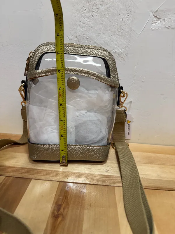 Game day clear crosssbody bag Gold - Image 6
