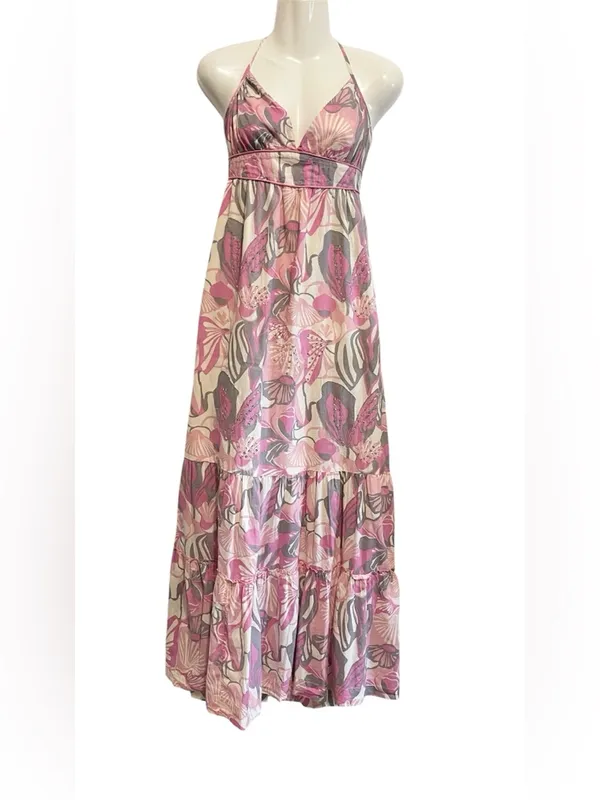 (Y2K) Jane Norman Maxi Drees size 10 Pink - Image 3