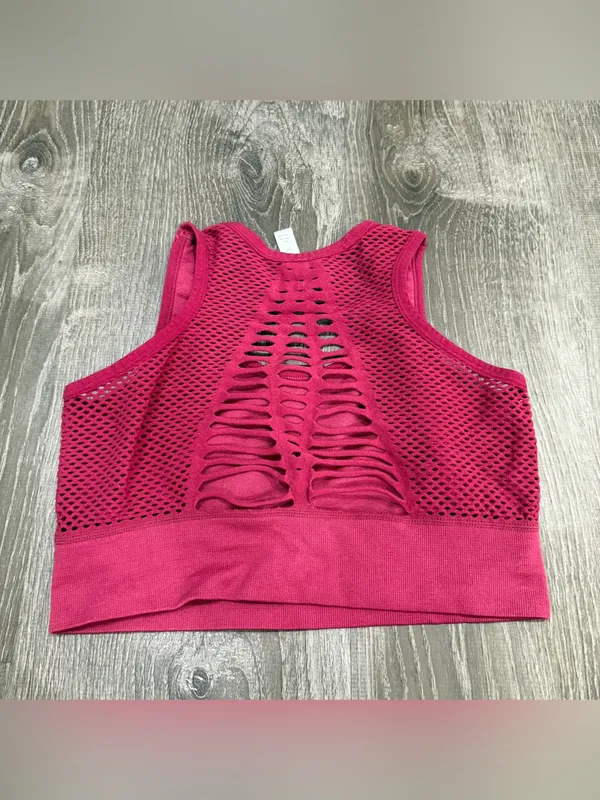 Red Mesh Sports Bra Size M - Image 2