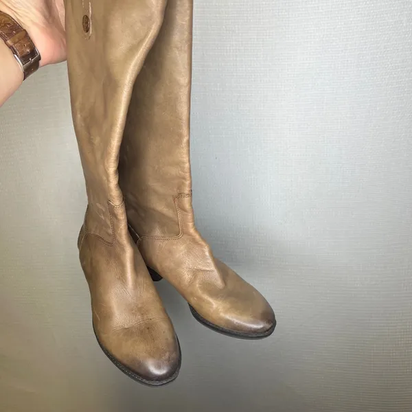 Sam Edelman Penny Leather Riding Boots Brown Back Zip Tall Equestrian 6.5M 37 - Image 2