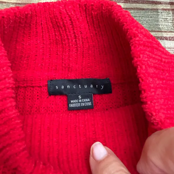 Sanctuary Vibrant Red Crew Neck Sweater - Image 5